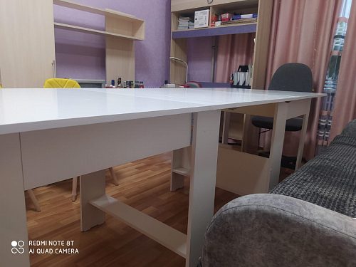 Стол обеденный раздвижной СтК7 дуб молочный фото покупателя 4