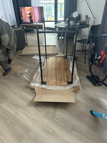 Барная стойка Дилан Лофт 120х60х90 бетон фото покупателя 88