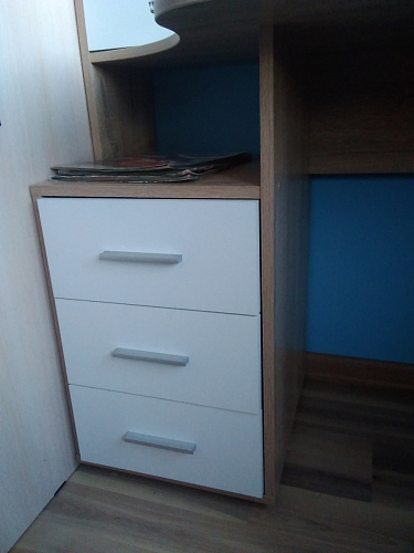 Компьютерный стол КСТ-16 левый дуб сонома / белый фото покупателя 57