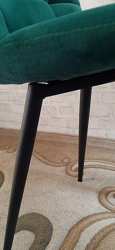 Стул на металлокаркасе Чилли К светло-серый велюр / черный каркас фото покупателя 1293