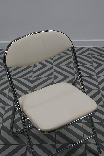 Стул на металлокаркасе Fold 1 складной white / chrome из шоурума 1