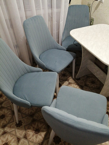 Стул на металлокаркасе Kora dark gray / black фото покупателя 159