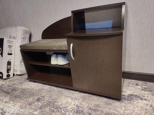 Обувница Аврора дуб млечный / венге фото покупателя 74