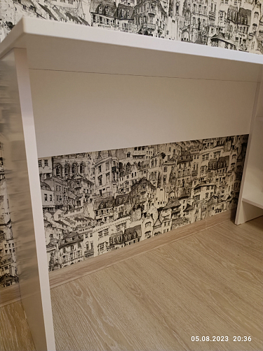 Письменный стол СПм-25 правый белый  - Уцененный экземпляр фото покупателя 27