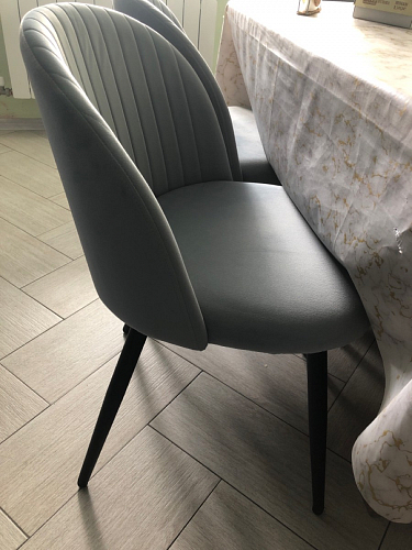 Стул на металлокаркасе Gabi gray / black фото покупателя 243