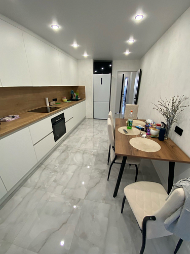 Стол Тринити Лофт 120 32 мм бетон / черный матовый фото покупателя 276