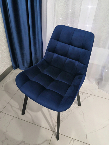 Стул на металлокаркасе Челси латте / черный фото покупателя 155