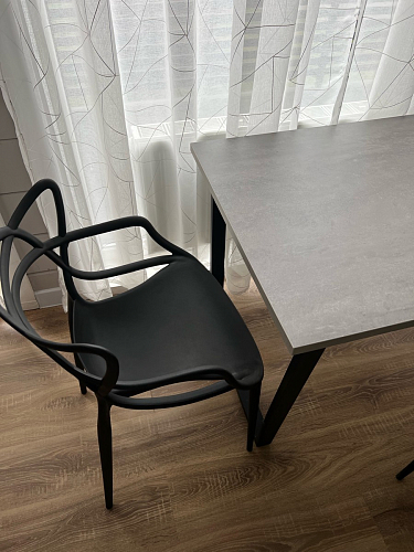 Стол Лота Лофт 120 32 мм бетон / черный матовый фото покупателя 199