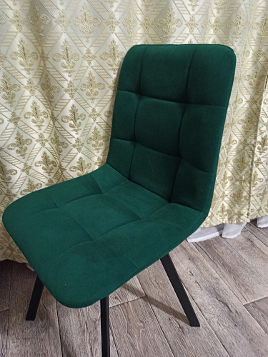 Стул на металлокаркасе Чилли синяя ткань / белый фото покупателя 1102