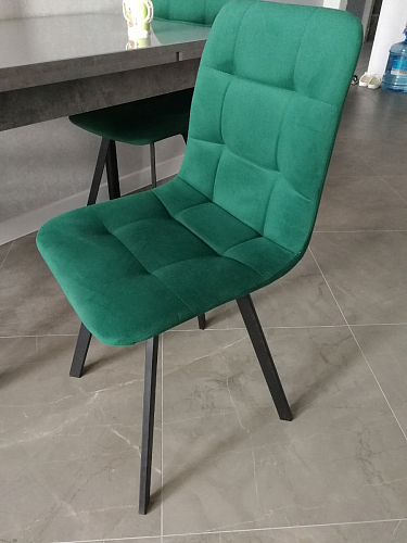 Стул на металлокаркасе Чилли зеленый / черный фото покупателя 198