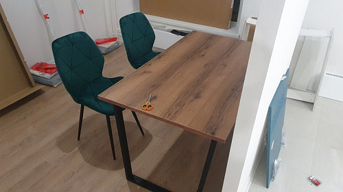 Стол Лота Лофт 120 25 мм сабия / белый матовый фото покупателя 339