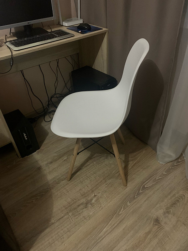 Пластиковый стул Eames PC-015 серо-голубой / дерево фото покупателя 42
