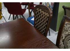 Деревянный стол Леджер слоновая кость / патина золото из шоурума 6