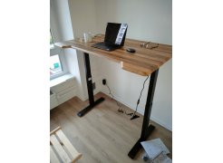 Компьютерный стол Маркос 140х80 светло-серый / черный фото покупателя 14