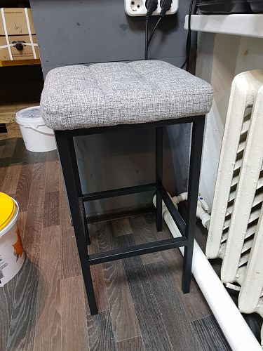 Барный стул Лофт ткань канди крем / черный матовый фото покупателя 153