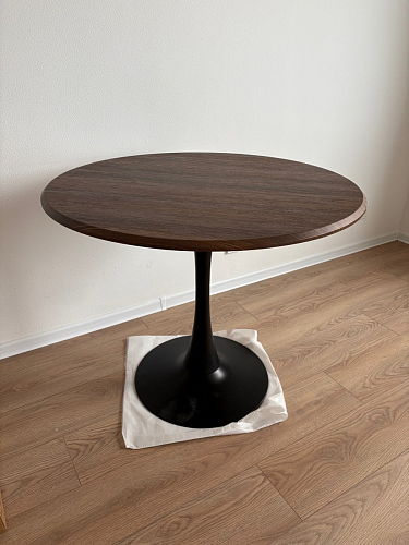 Стол Тулип 90х73 белый мрамор / золото фото покупателя 50