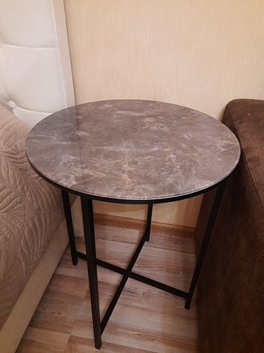 Журнальный столик Волопас белый мрамор фото покупателя 12