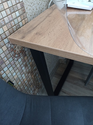 Стол Лота Лофт 140 25 мм черный матовый / бетон фото покупателя 454