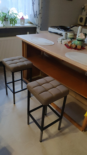 Барный стул Лофт линкольн белый / белый матовый фото покупателя 237