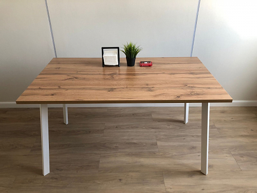 Стол Тринити Лофт 120 32 мм дуб галифакс табако / черный матовый фото покупателя 387