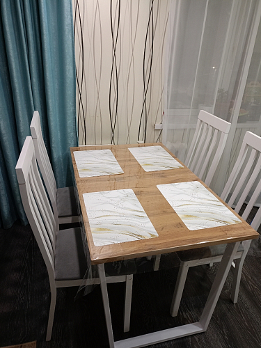 Деревянный стол Лота Лофт 140х80 черный матовый / бетон светлый фото покупателя 453