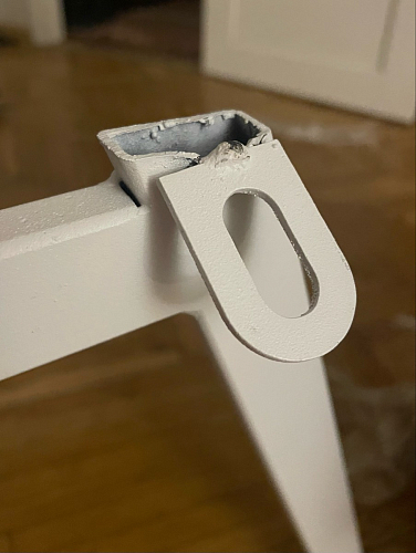 Стул на металлокаркасе Чилли синяя ткань / белый фото покупателя 1012