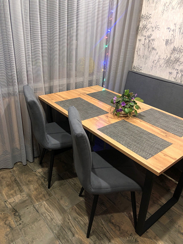 Деревянный стол Лота Лофт 140х80 дуб крафт табачный / черный матовый фото покупателя 493