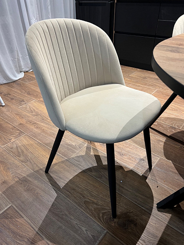 Стул на металлокаркасе Gabi 1 light blue / black / gold фото покупателя 169