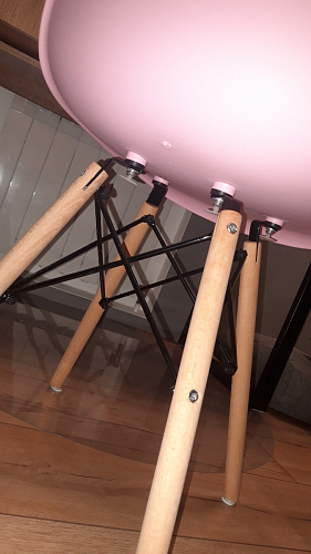 Пластиковый стул Eames PC-015 серо-голубой / дерево фото покупателя 150