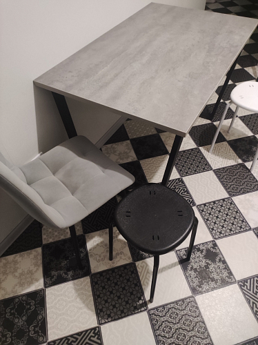 Деревянный стол Лота Лофт 140х80 черный матовый / бетон светлый фото покупателя 894