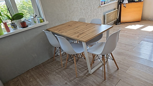 Стол раскладной Лота Лофт 120 25 мм юта / черный матовый фото покупателя 837