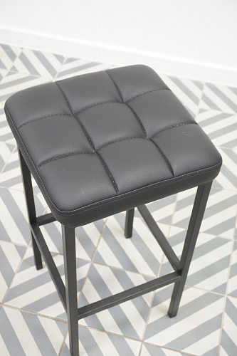 Барный стул Лофт ткань канди грей / черный матовый из шоурума 1