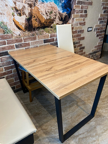 Стол Лота Лофт 120 25 мм дуб делано темный / черный матовый фото покупателя 915