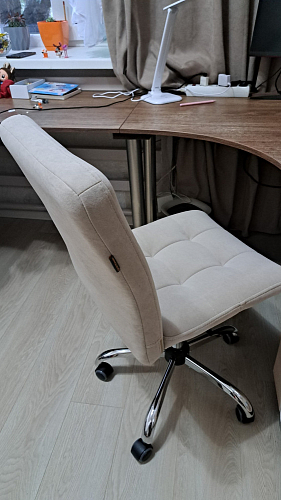 Компьютерное кресло Fiesta флок молочный 4 фото покупателя 1