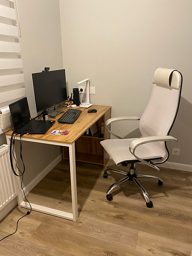 Письменный стол Битти Лофт 116х60х75 креатель / черный матовый фото покупателя 157