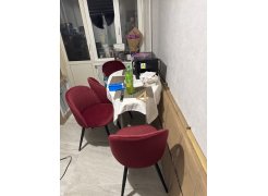 Стул на металлокаркасе Gabi 1 бежевый / черный с серебряными наконечниками фото покупателя 576