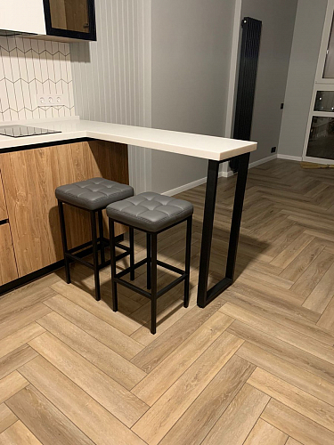 Барный стул Лофт катания минт / белый матовый фото покупателя 15