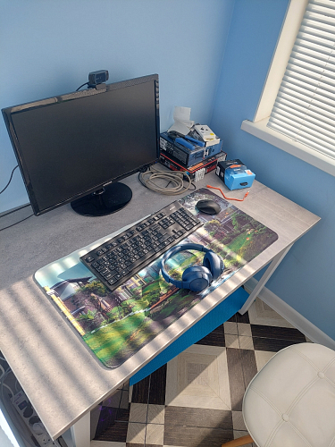 Стол Лота Лофт 140 25 мм черный матовый / бетон фото покупателя 418