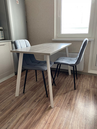 Стол Тринити Лофт 140 25 мм дуб делано темный / белый фото покупателя 63