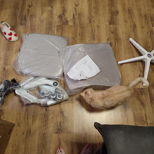 Компьютерное кресло Konfi light gray / blue / white фото покупателя 160