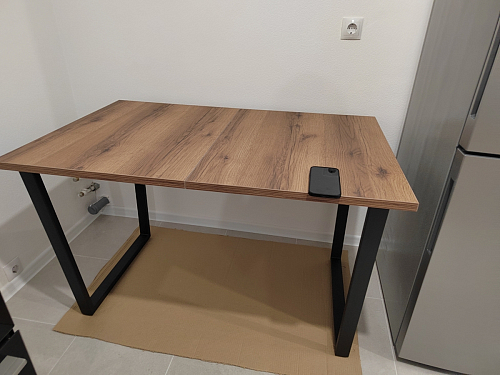 Деревянный стол Лота Лофт 120х75 белый матовый / дуб крафт золотой фото покупателя 901