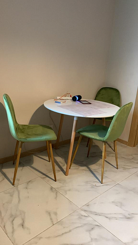 Шкаф четырехдверный Амальтея дуб сонома / белый глянец фото покупателя 2