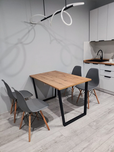 Стол Лота Лофт 140 25 мм черный матовый / бетон фото покупателя 823