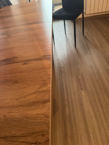 Деревянный стол Лота Лофт 120х75 белый матовый / дуб крафт золотой фото покупателя 748