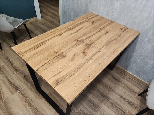 Стол Лота Лофт 120 32 мм бетон / черный матовый фото покупателя 289