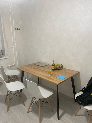 Стол Тринити Лофт 120 32 мм бетон / черный матовый фото покупателя 726