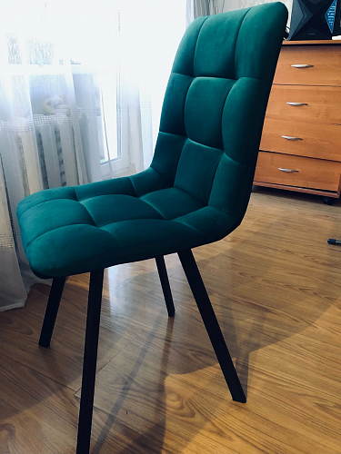 Стул на металлокаркасе Чилли бирюзовый / черный фото покупателя 755