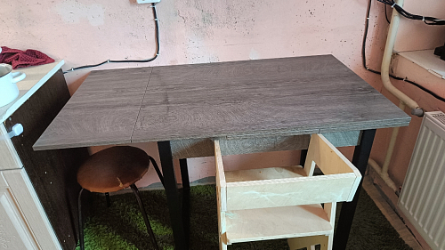 Стол Форли дуб велингтон / черный матовый фото покупателя 13