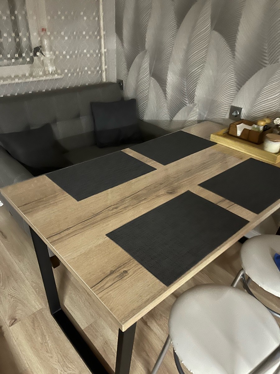 Стол раскладной Лота Лофт 120 25 мм юта / черный матовый фото покупателя 585