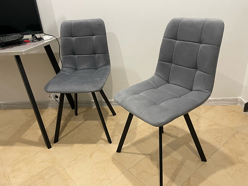 Стул на металлокаркасе Чилли черный / зеленый фото покупателя 843